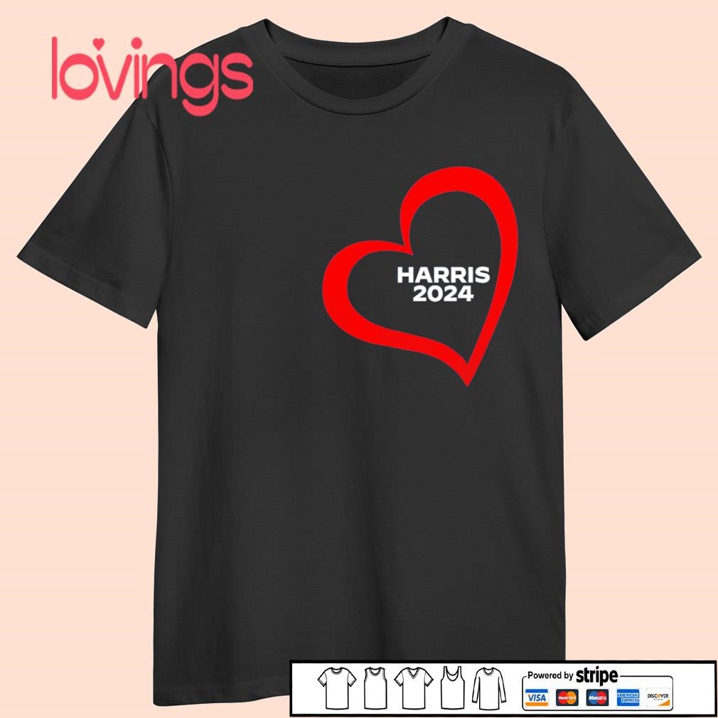 Vote Kamala Harris 2024 heart shirt, merch, gear apparel