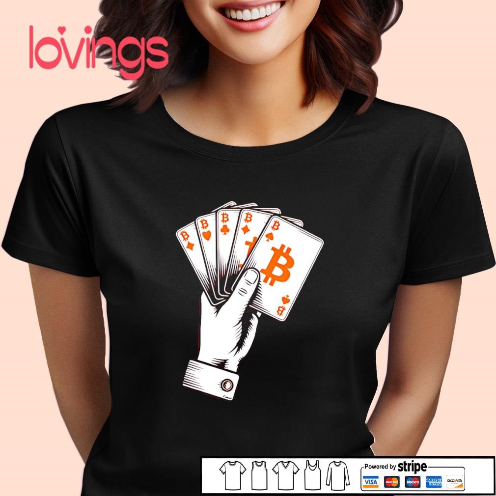 The perfect Bitcoin poker hand shirt, merch, gear & apparel