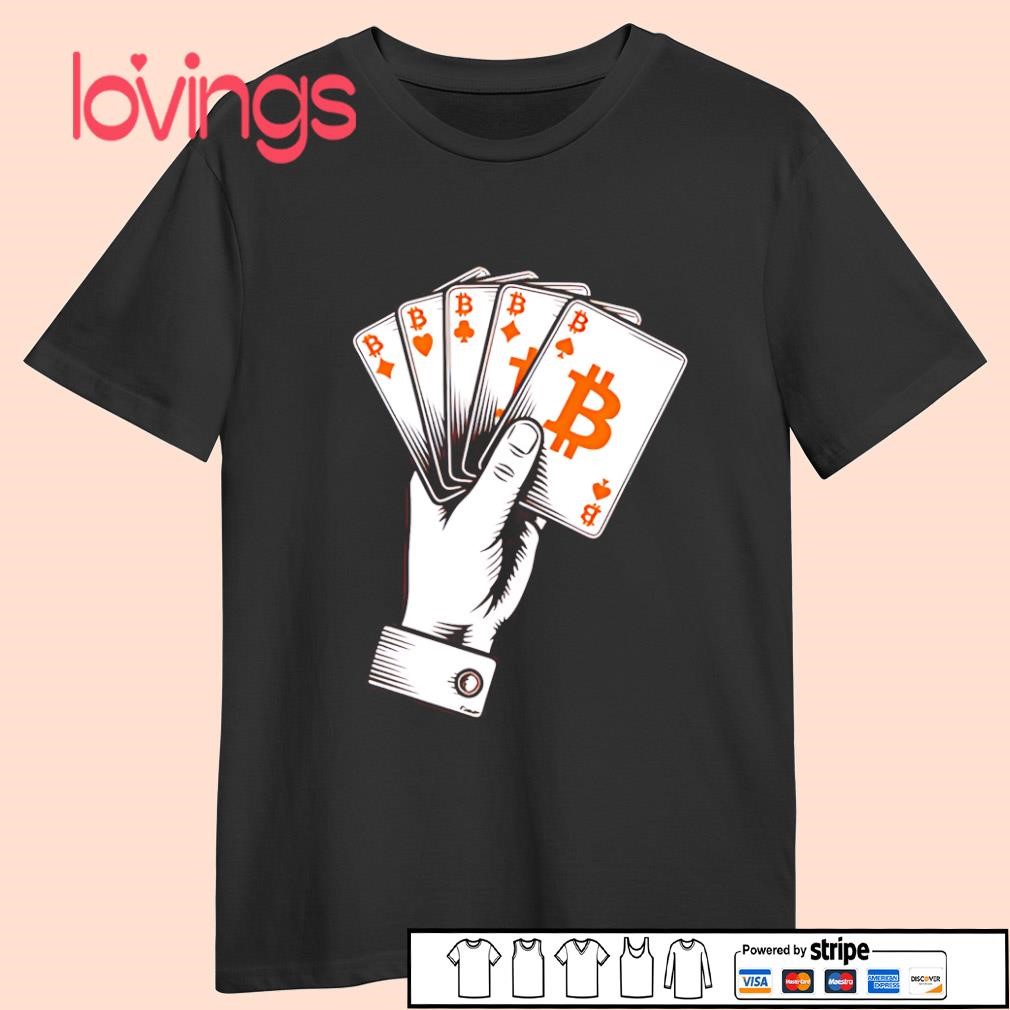 The perfect Bitcoin poker hand shirt, merch, gear & apparel