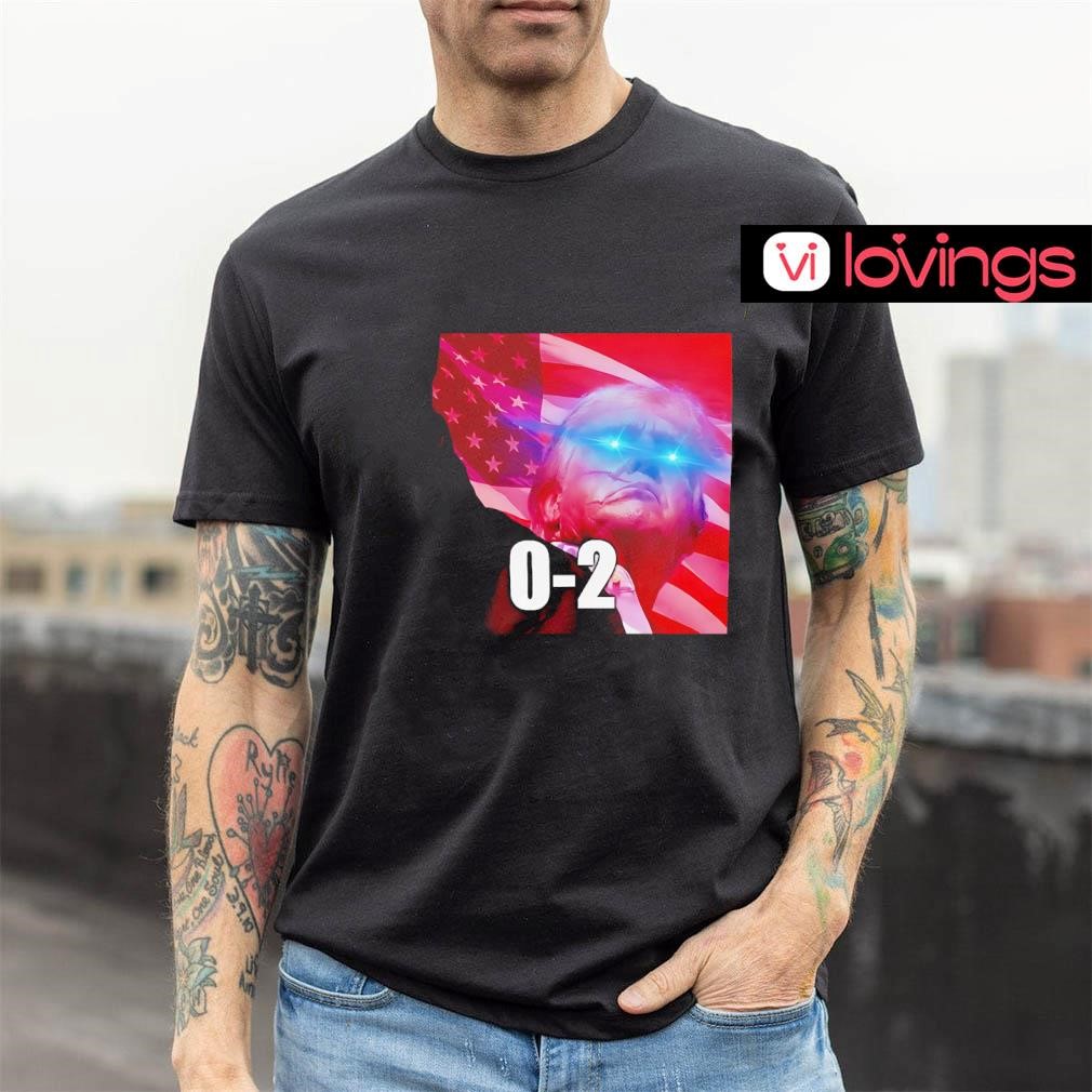 Donald Trump 0 2 laser eyes shirt, merch, gear & apparel