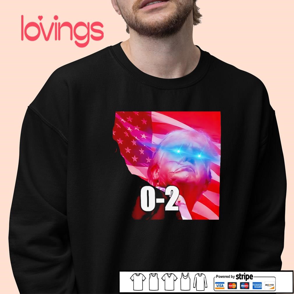 Donald Trump 0 2 laser eyes shirt, merch, gear & apparel