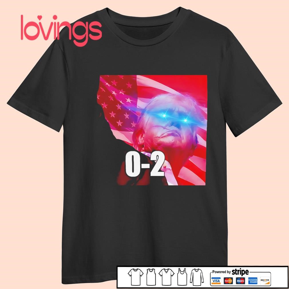 Donald Trump 0 2 laser eyes shirt, merch, gear & apparel