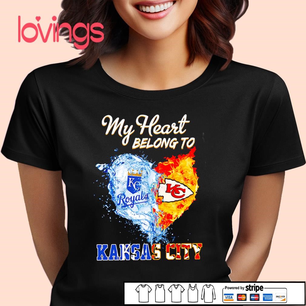 Tee Shirt Chiefs And Royals Shirt Heart Royals Shirt My Heart