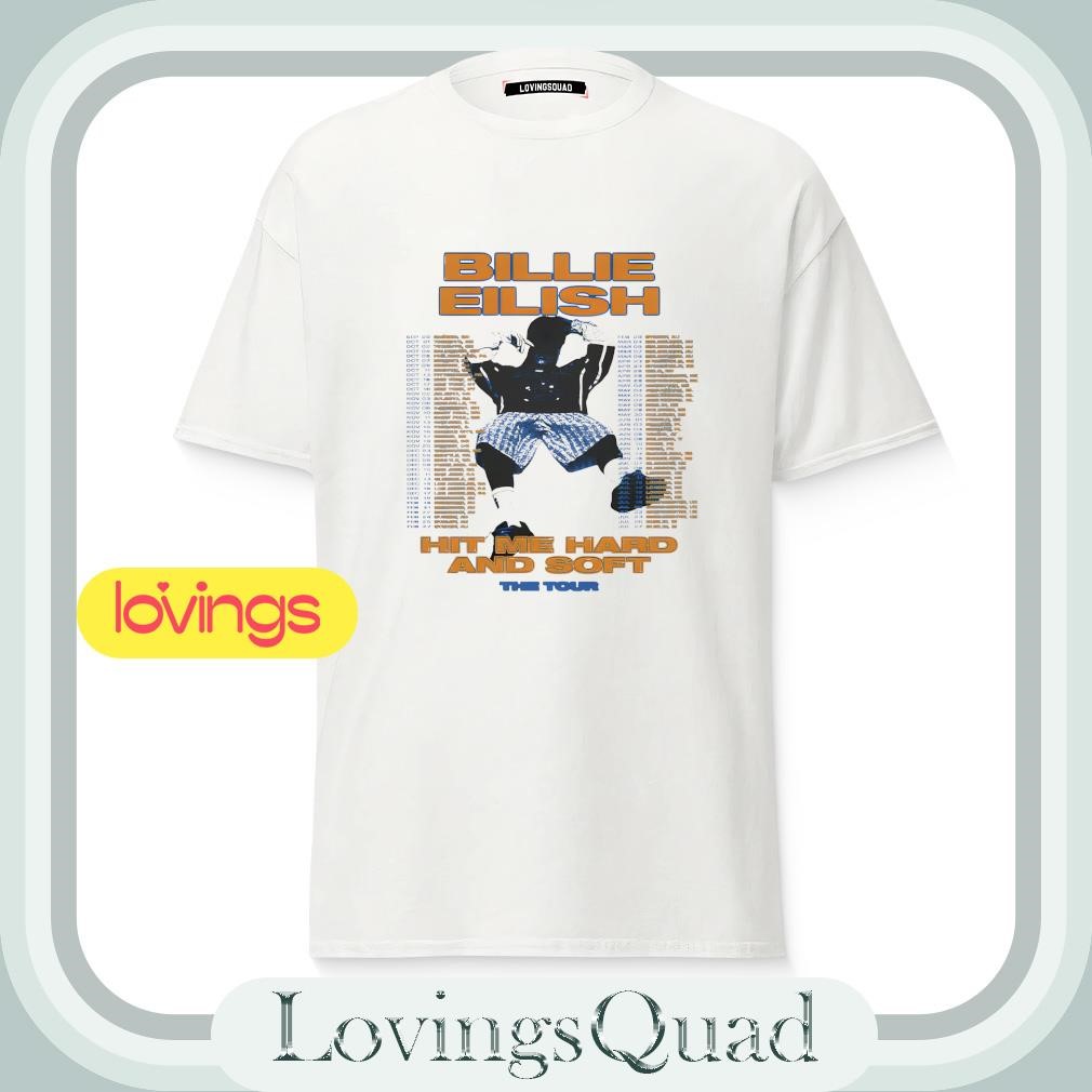 トップス 2025 White Dateback Tee Billie Eilish Billie Eilish Tour – Music Concert 2025 White T-Shirt