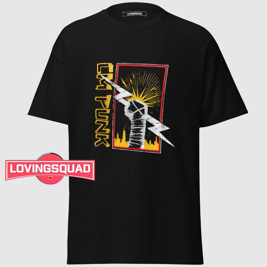 Lサイズ　新品　WWE プロレス　Tシャツ　CMパンク　CHICAGO FIST Men's Black CM Punk Chicago Fist T-Shirt