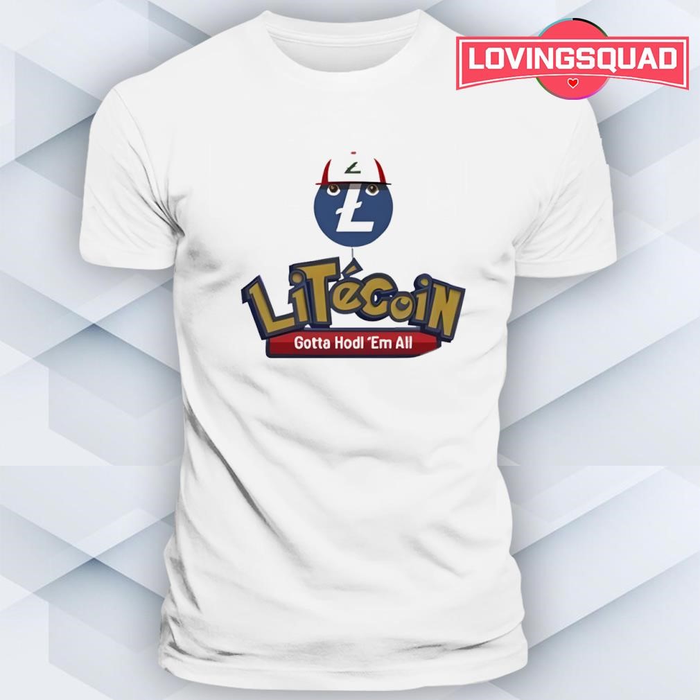Litecoin gotta hodi em all logo shirt, merch, gear & apparel