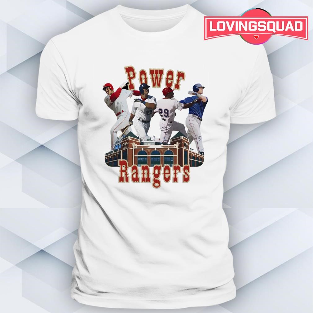 Texas Rangers Power Rangers Baseball MLB shirt, merch, gear