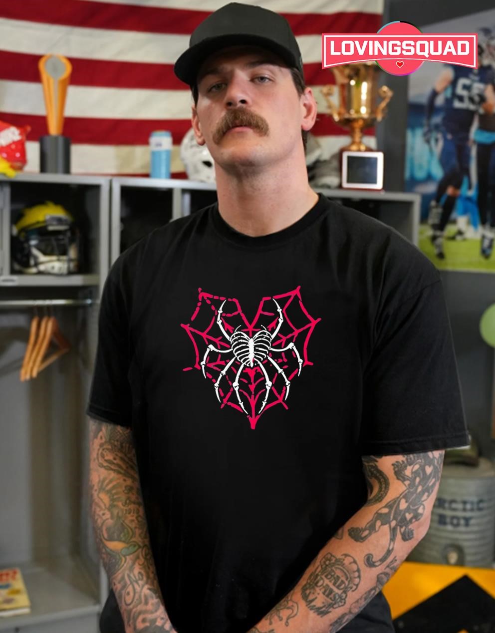 Aj lee love bites back spider web shirt, merch, gear \u0026 apparel, image size:992x1268