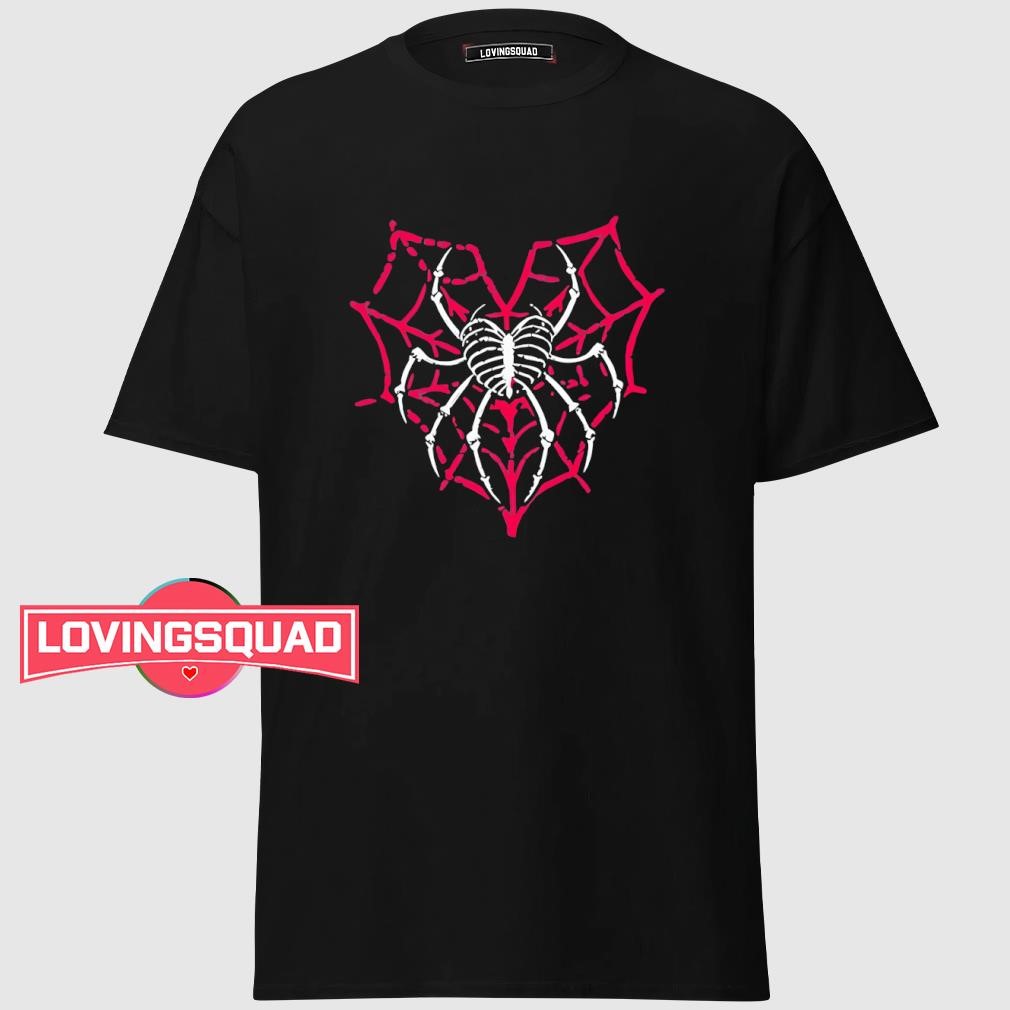 Aj lee love bites back spider web shirt, merch, gear & apparel