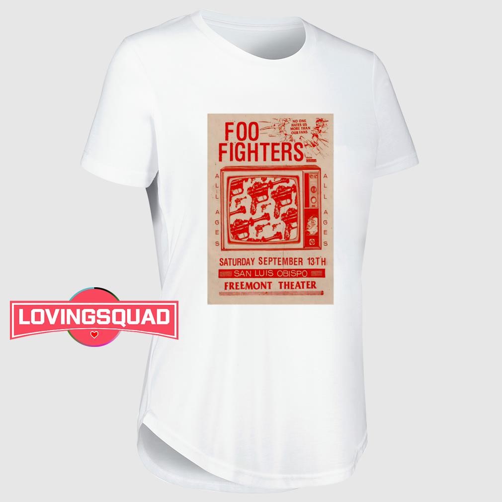 Foo Fighters San Luis Obispo September 13th 2025 poster shirt