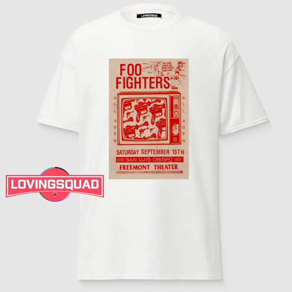 Foo Fighters San Luis Obispo September 13th 2025 poster shirt