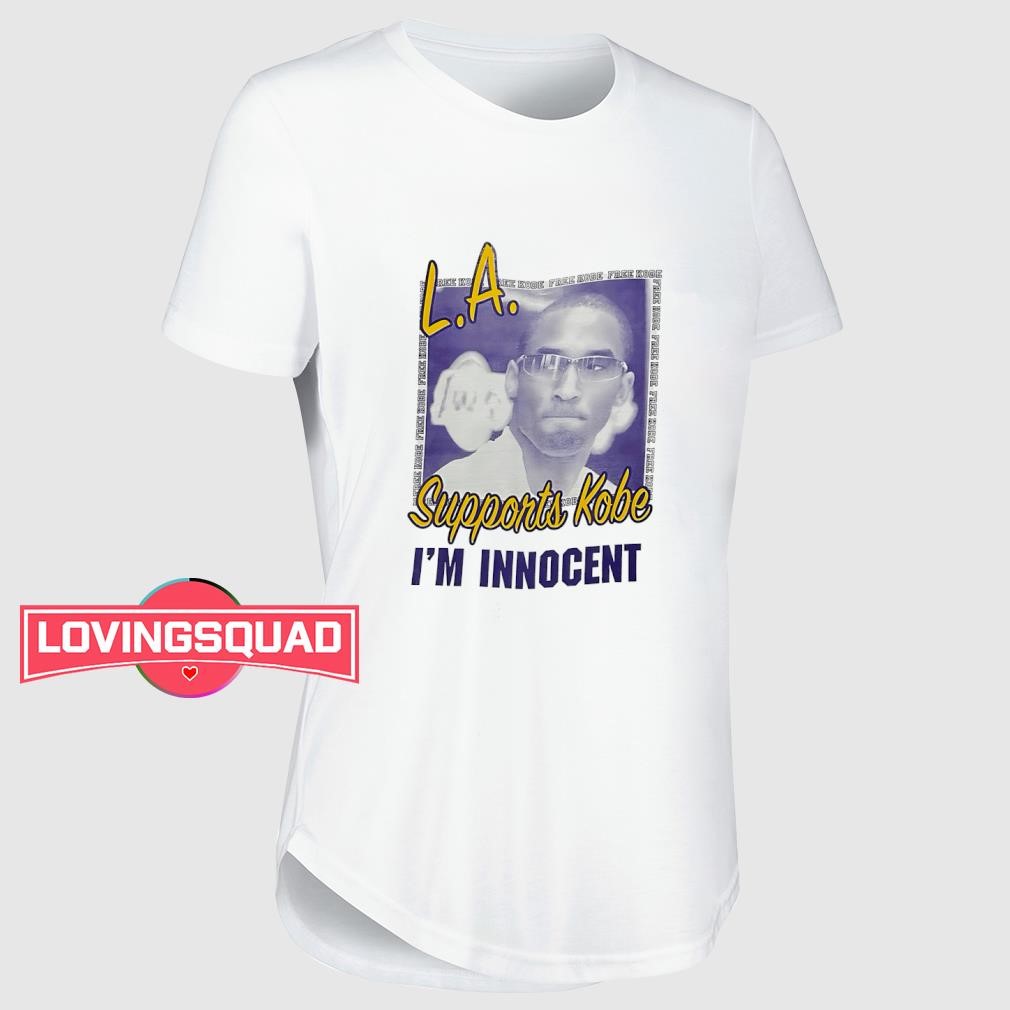 Kobe Bryant Los Angeles Supports Kobe i'm innocent graphic shirt, merch,  gear \u0026 apparel, image size:1010x1010