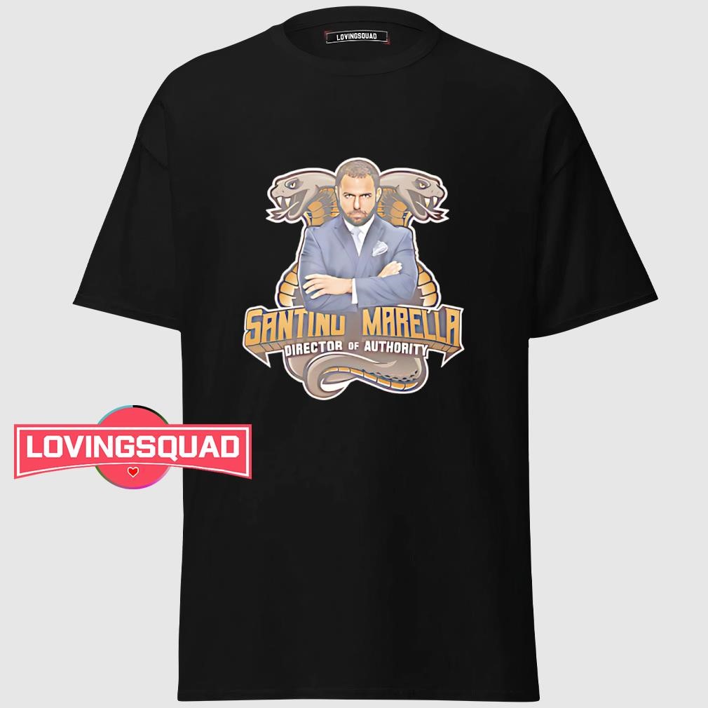 Santino Marella Director of Authority graphic shirt, merch, gear \u0026 apparel, image size:1010x1010