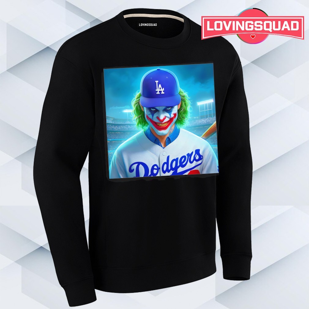 Joker x Los Angeles Dodgers Halloween shirt, merch, gear & apparel