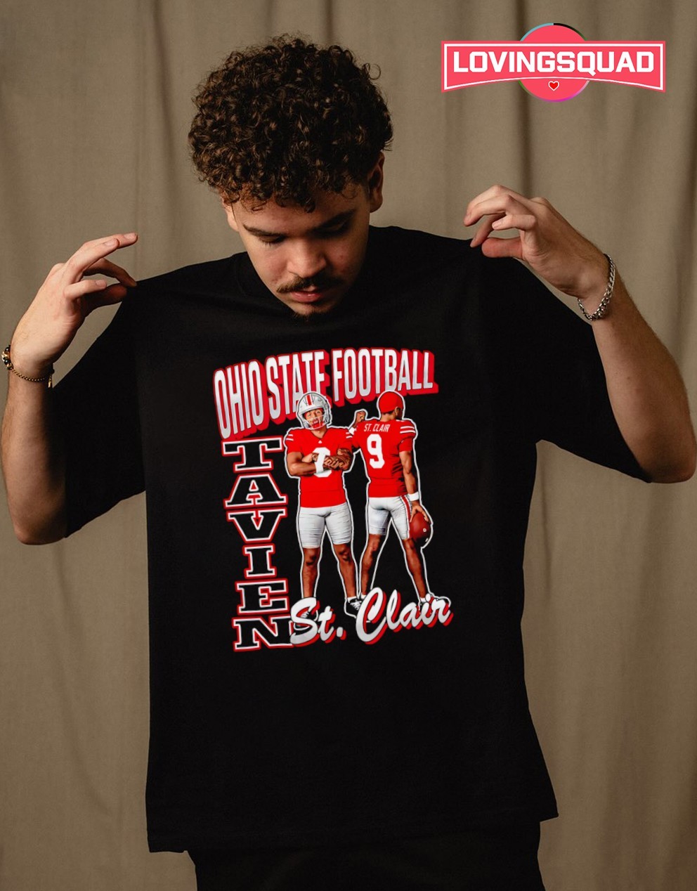 80s 90s OHIO STATE フットボールTシャツ　ヴィンテージ 80s OSU OHIO STATE BUCKEYES アメフト Vネック コットン