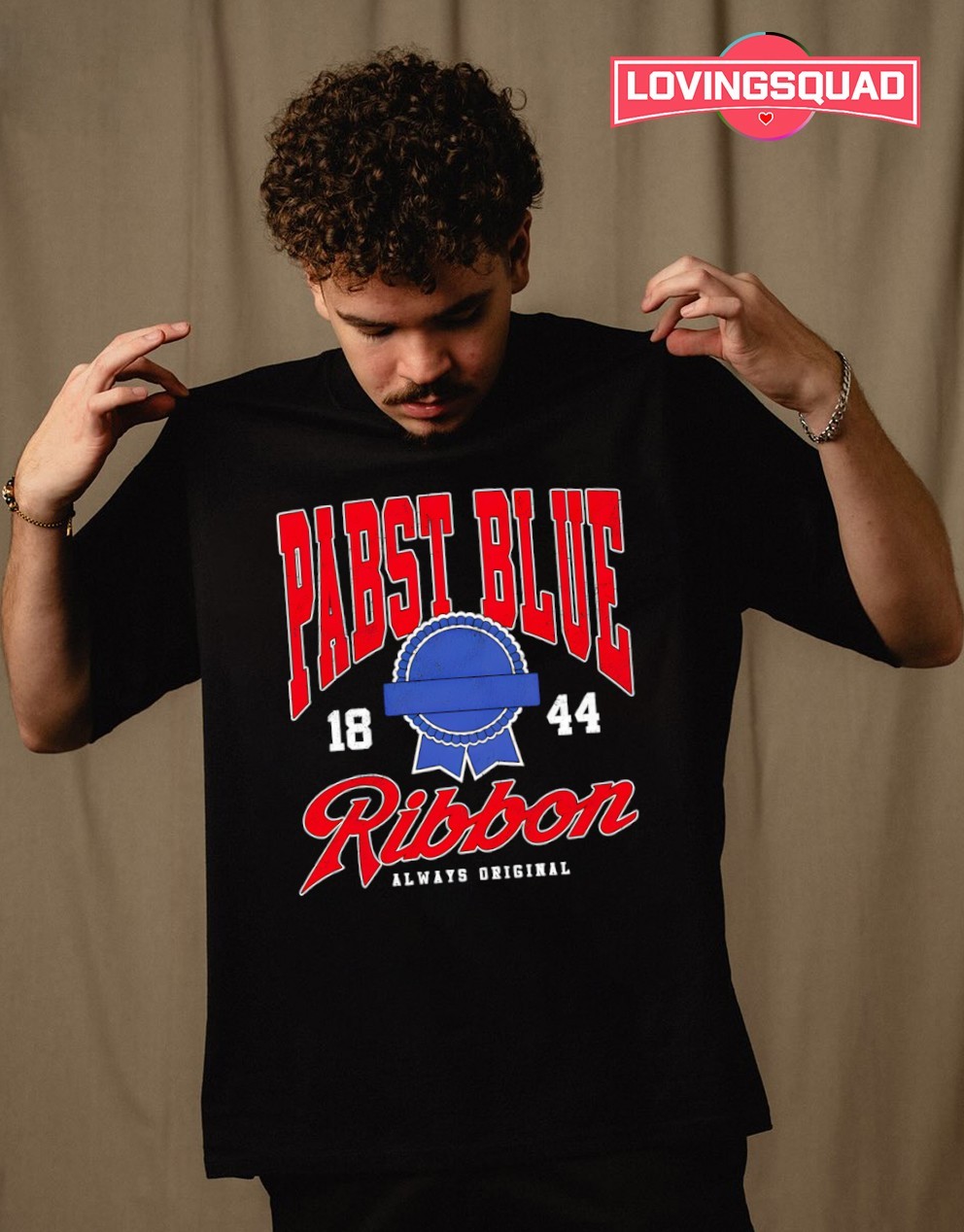 Pabst Blue Ribbon Always Original 1844 shirt, merch, gear \u0026 apparel, image size:992x1268