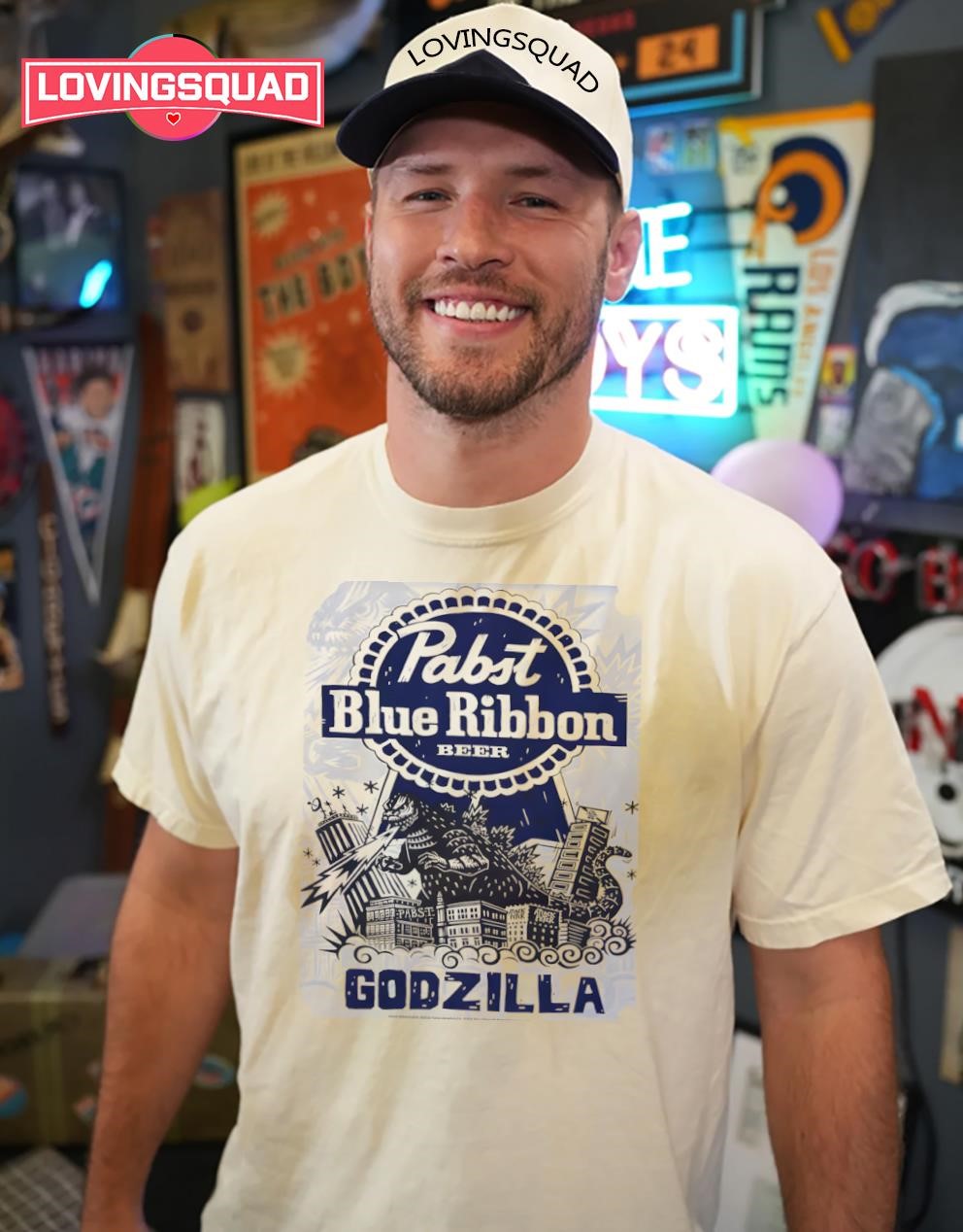 Pabst Blue Ribbon Beer Godzilla shirt, merch, gear & apparel