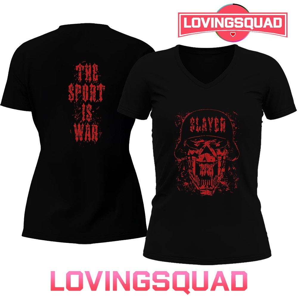 Slayer Tシャツ Slayer 2025 The sport is war skull Double-Sided T-Shirt