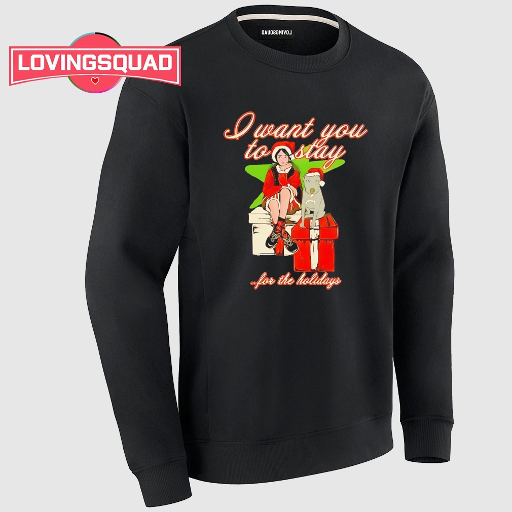 Billie Eilish stay for the holidays Merry Christmas shirt, merch