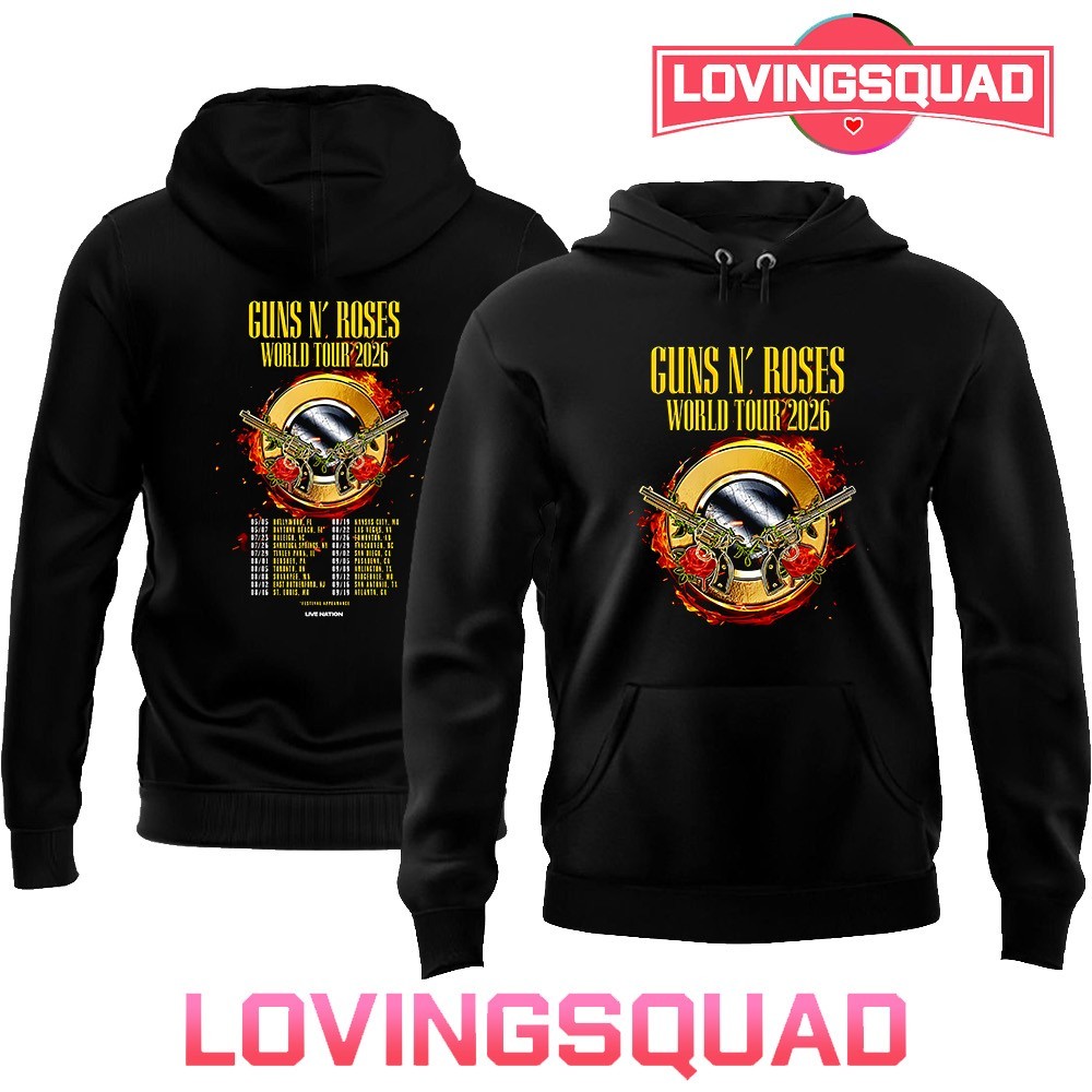Guns N Roses World Tour 2026 North American schedule dates shirt