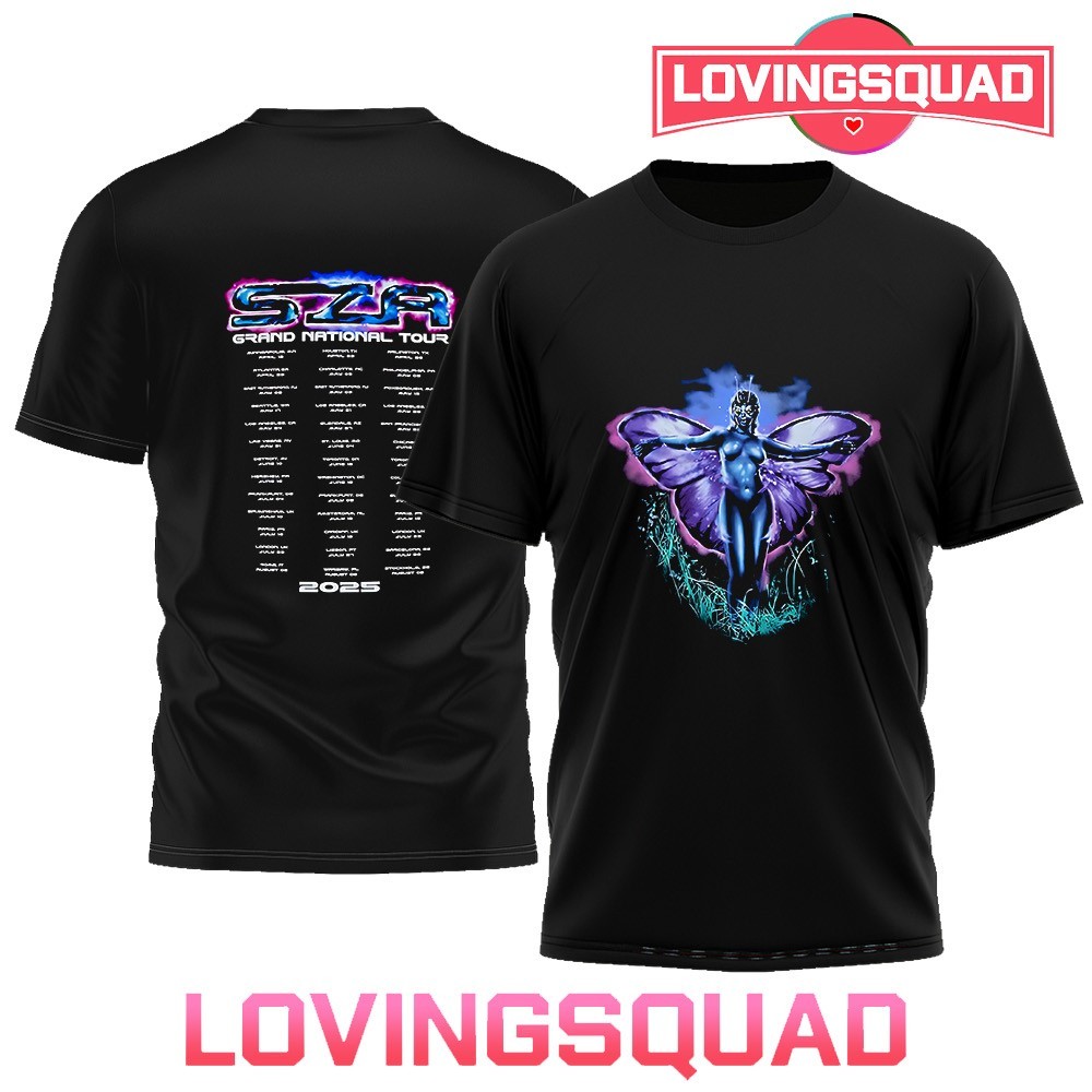 Kendrick Lamar Grand National Tour SZA Airbrush tour mascot shirt