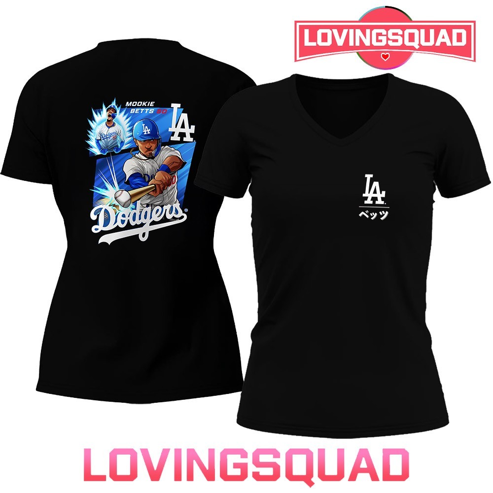 ●MOOKIE / LOVE ME 〜 Los Angeles Dodgers Mookie Betts anime graphic 2 sided shirt