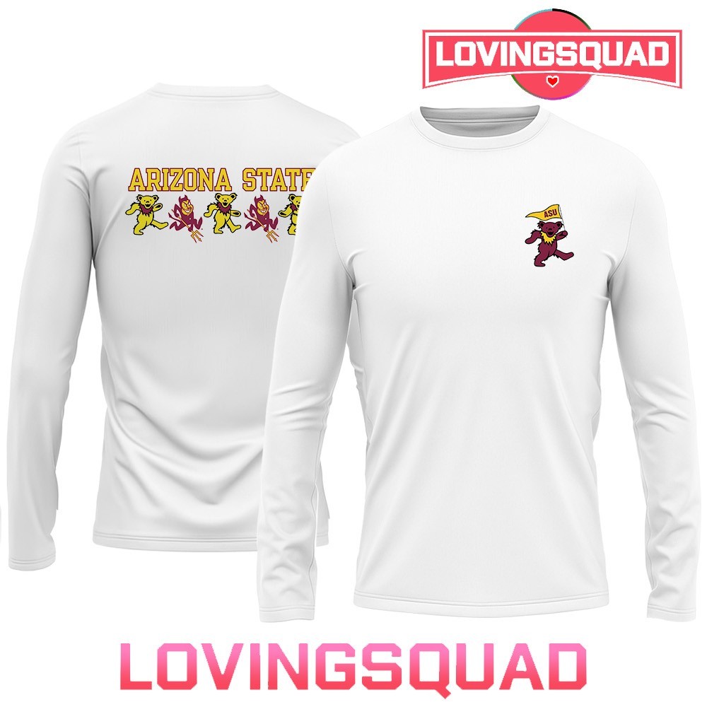 Arizona State Sun Devils x Grateful Dead dacing bears Double-Sided