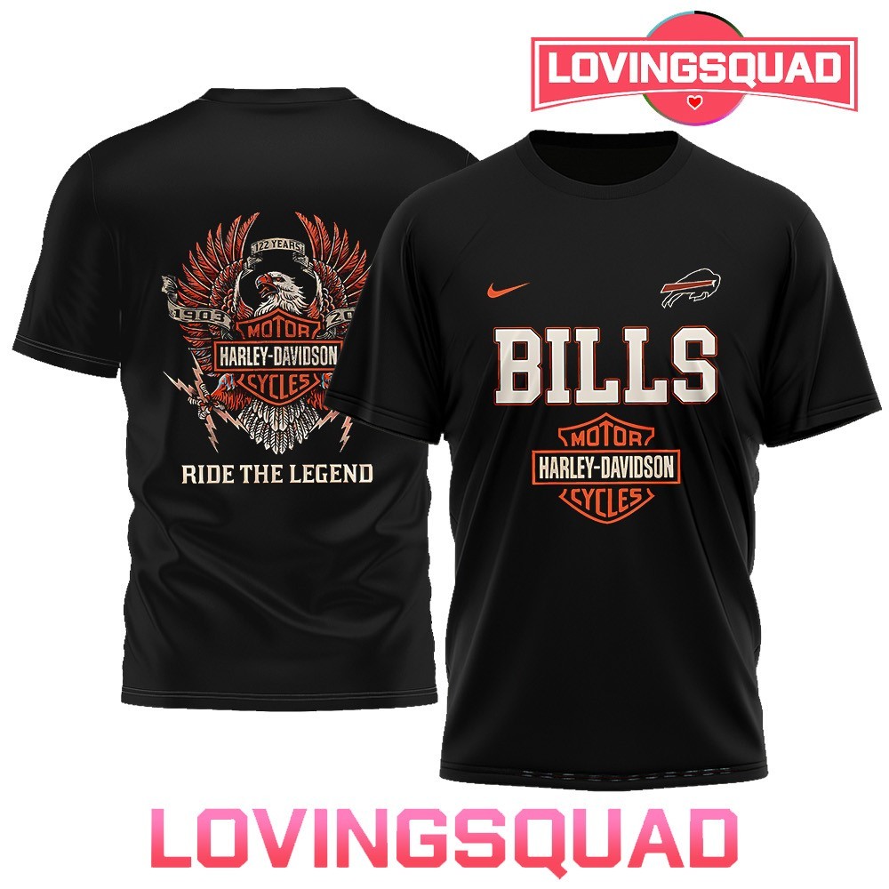 Buffalo Bills 122 years Harley Davidson ride the legend logo shirt, merch,  gear \u0026 apparel, image size:1000x1000