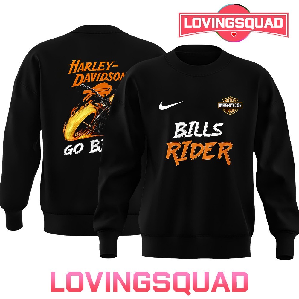 Buffalo Bills Ghost Rider Harley Davidson motorcycle Double-Sided Graphic  T-Shirt, merch, gear \u0026 apparel, image size:1000x1000
