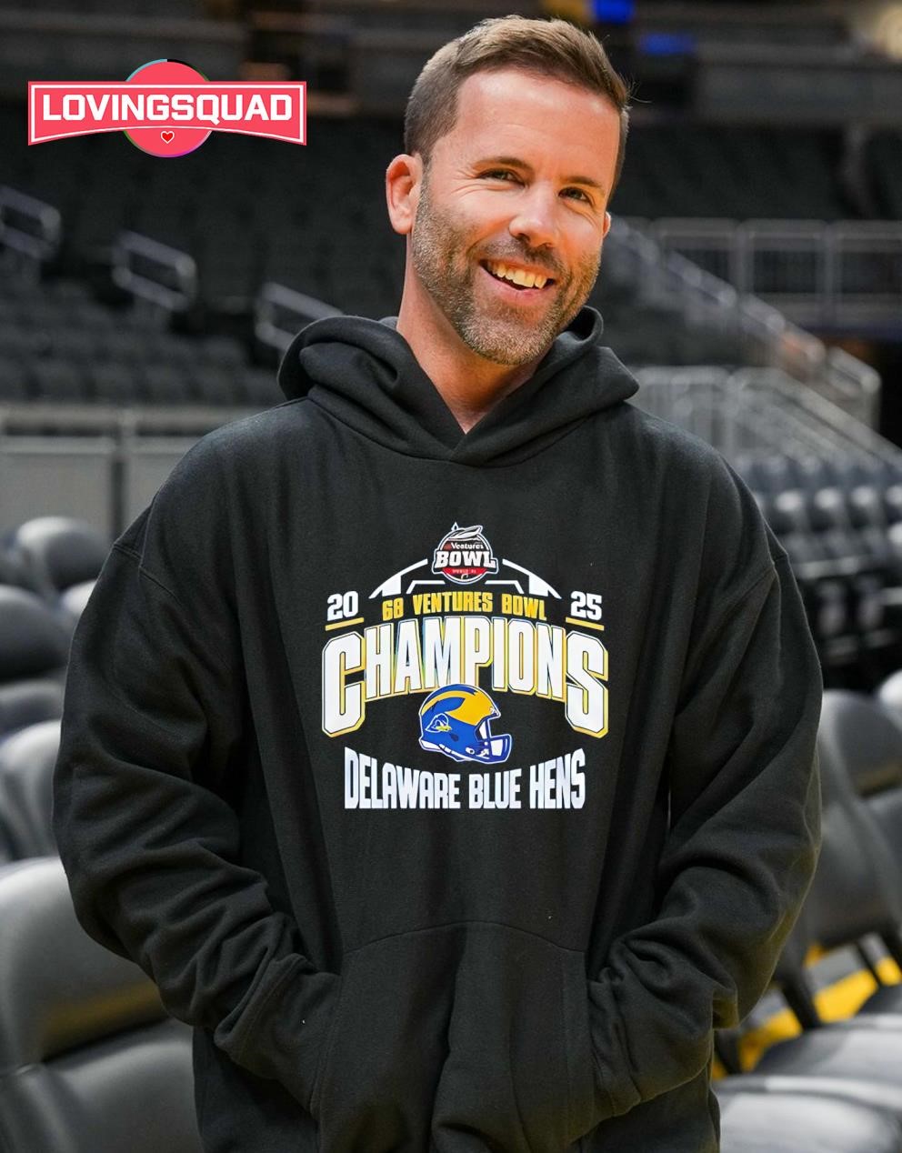 Delaware Blue Hens 68 Ventures Bowl Champions 2025 helmet shirt