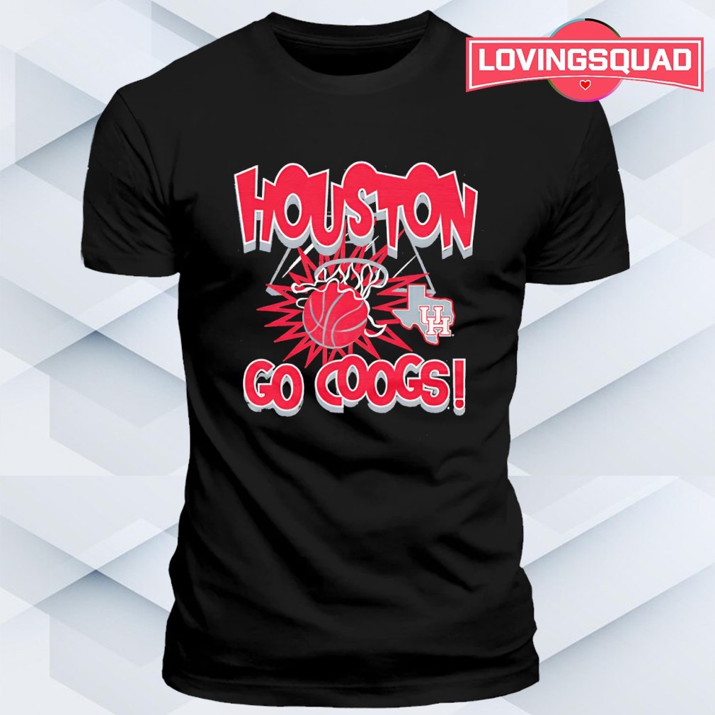 Houston Cougars Shirt Houston Cougars Black Oversized Graphic Short Sleeve  T Shirt U Of H Shirt, image size:1010x1010