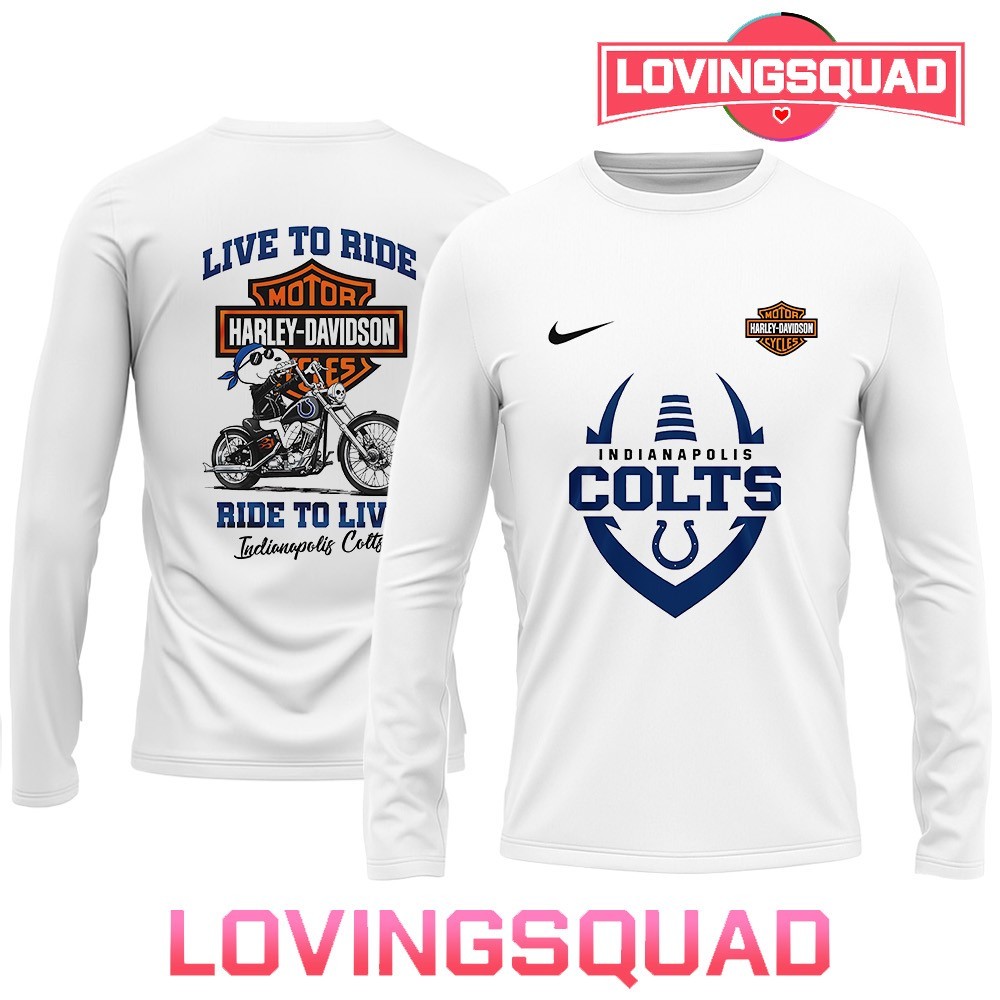 Indianapolis Colts x Peanuts Snoopy Harley Davidson live to ride