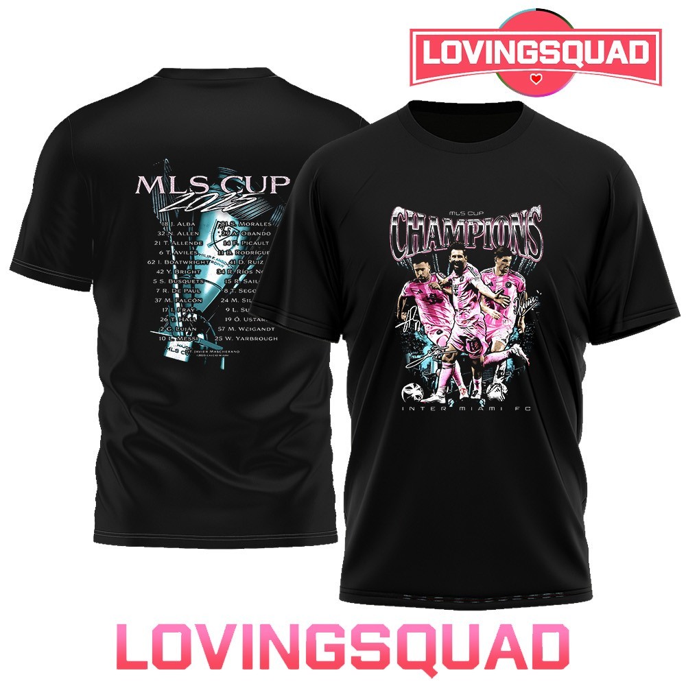 Inter Miami FC MLS champions stars name roster signature graphic