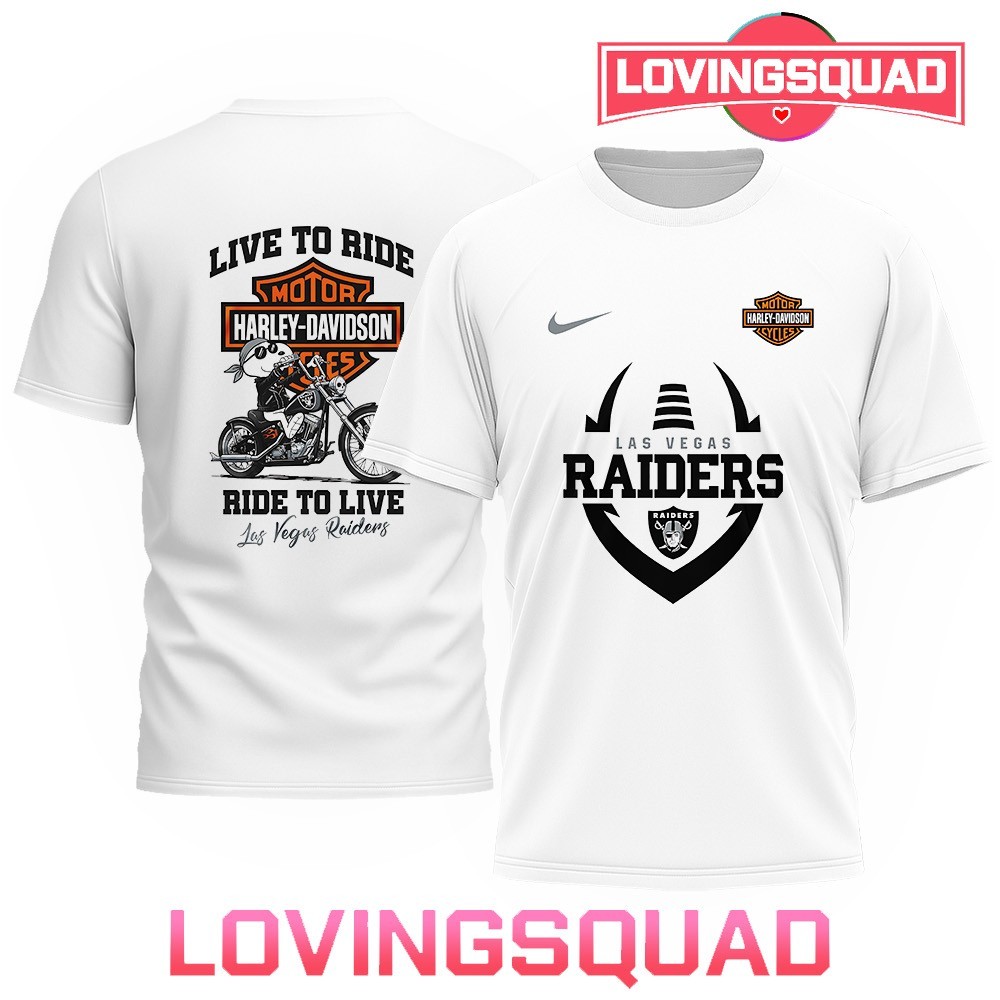 Las Vegas Raiders x Peanuts Snoopy Harley Davidson live to ride