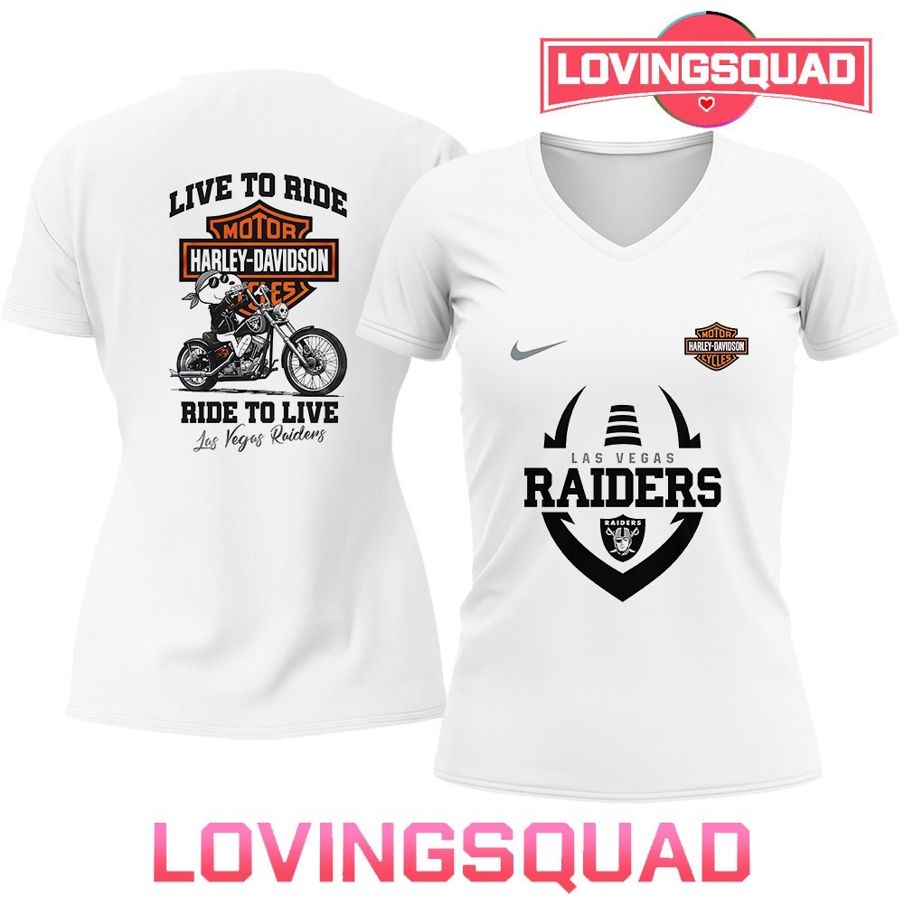 Las Vegas Raiders x Peanuts Snoopy Harley Davidson live to ride