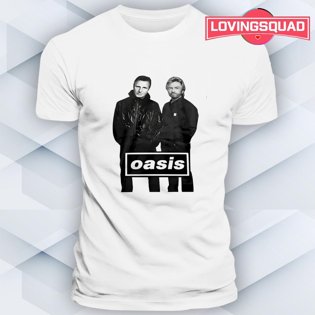 Liam Neeson And Noel Edmonds Oasis Shirt, merch, gear & apparel