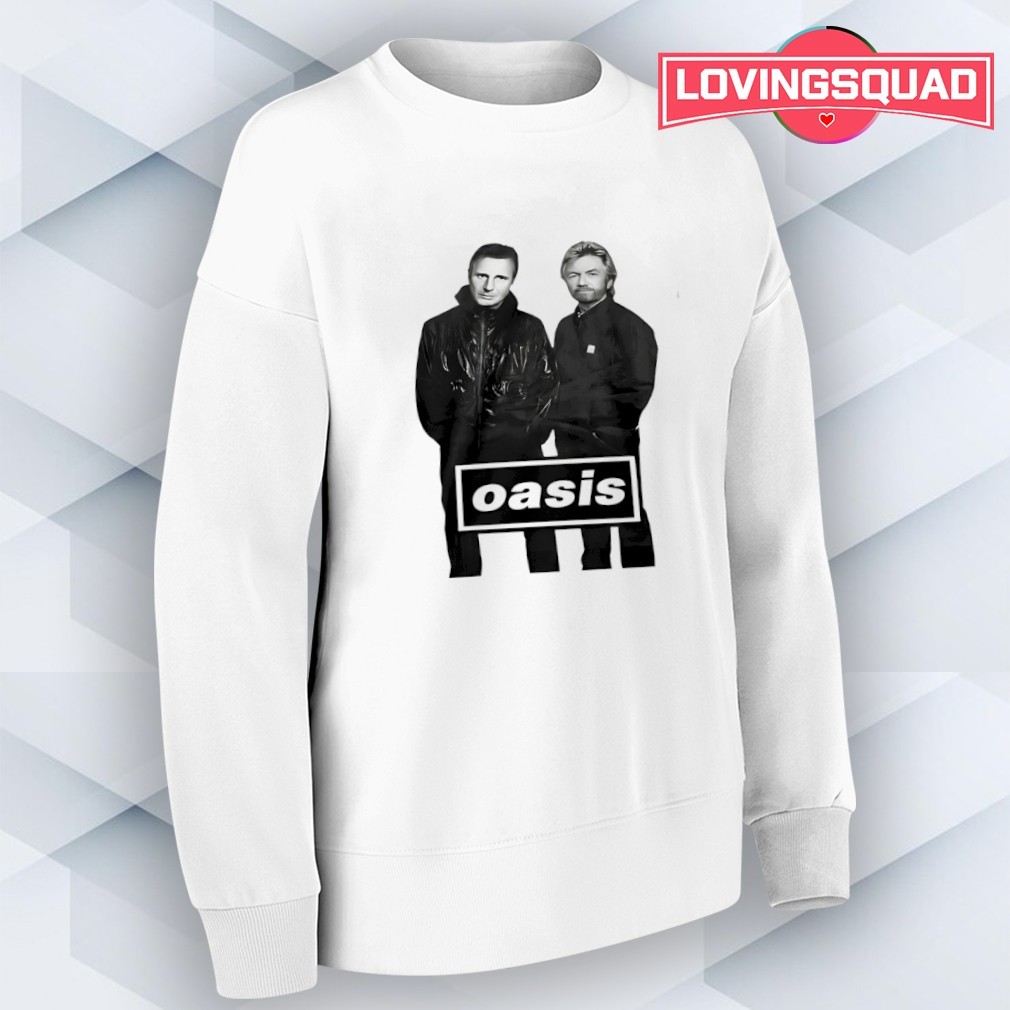 Liam Neeson And Noel Edmonds Oasis Shirt, merch, gear & apparel