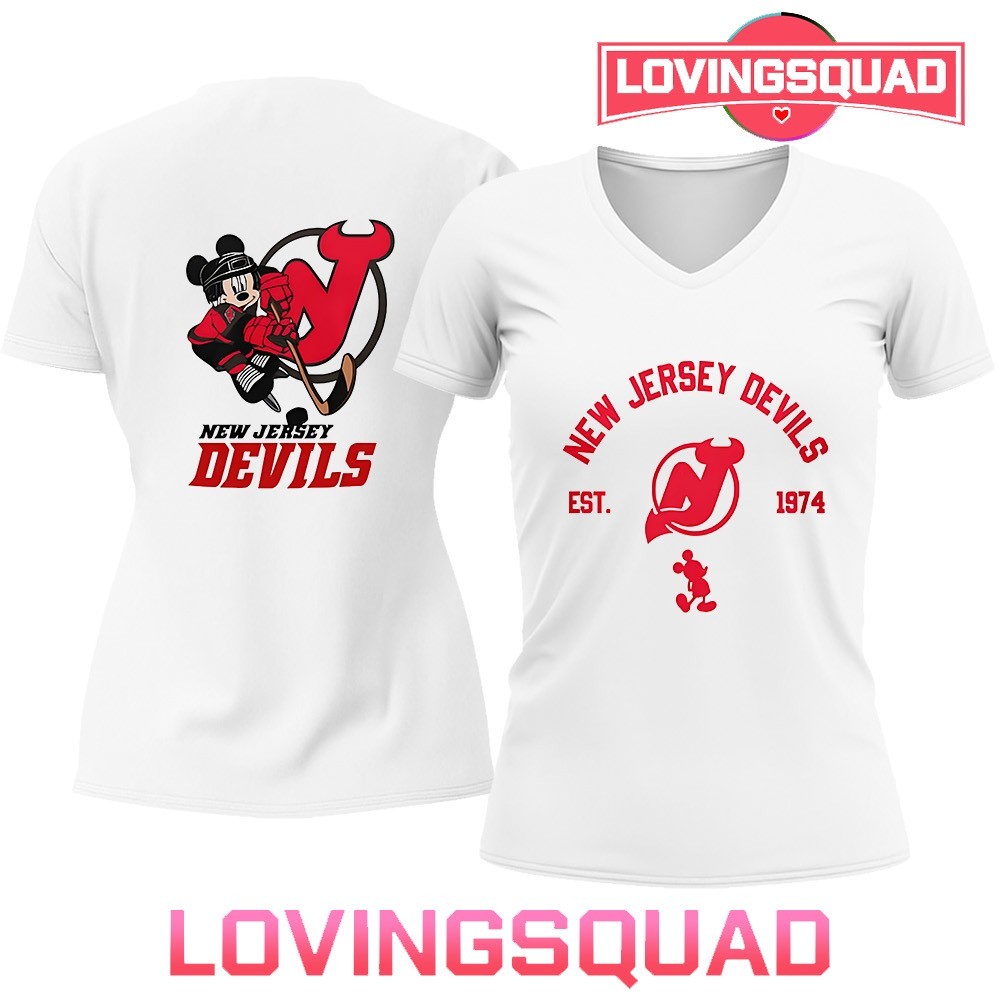 New Jersey Devils x Mickey Mouse hockey gameday Double-Sided