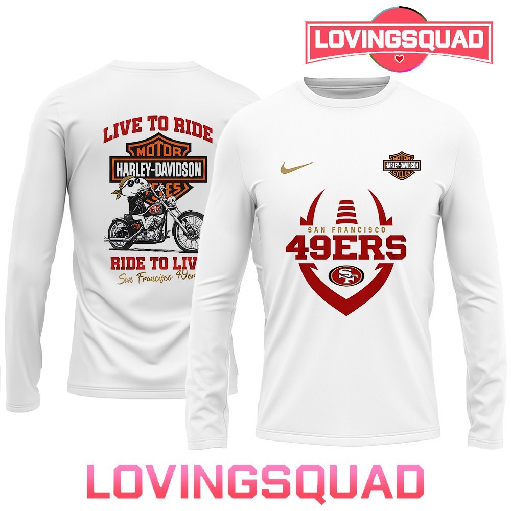 San Francisco 49ers x Peanuts Snoopy Harley Davidson live to ride