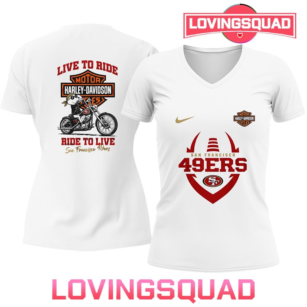 San Francisco 49ers x Peanuts Snoopy Harley Davidson live to ride