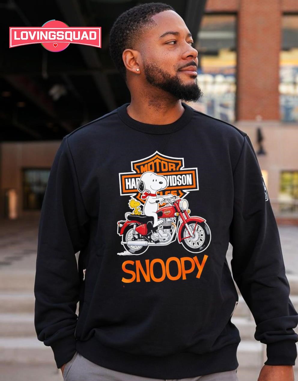 Snoopy and Woodstock Harley-Davidson Motorcycle shirt, merch, gear