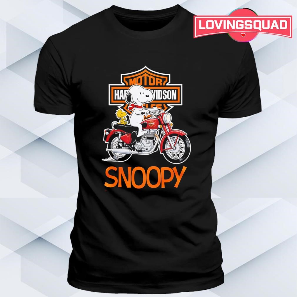 Snoopy × Harley-Davidson Tシャツ XL Snoopy and Woodstock Harley-Davidson Motorcycle shirt, merch, gear