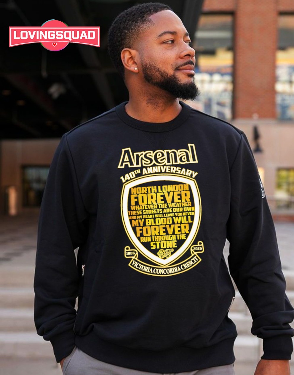 Arsenal FC 140th anniversary victoria concordia crescit 1886 2026