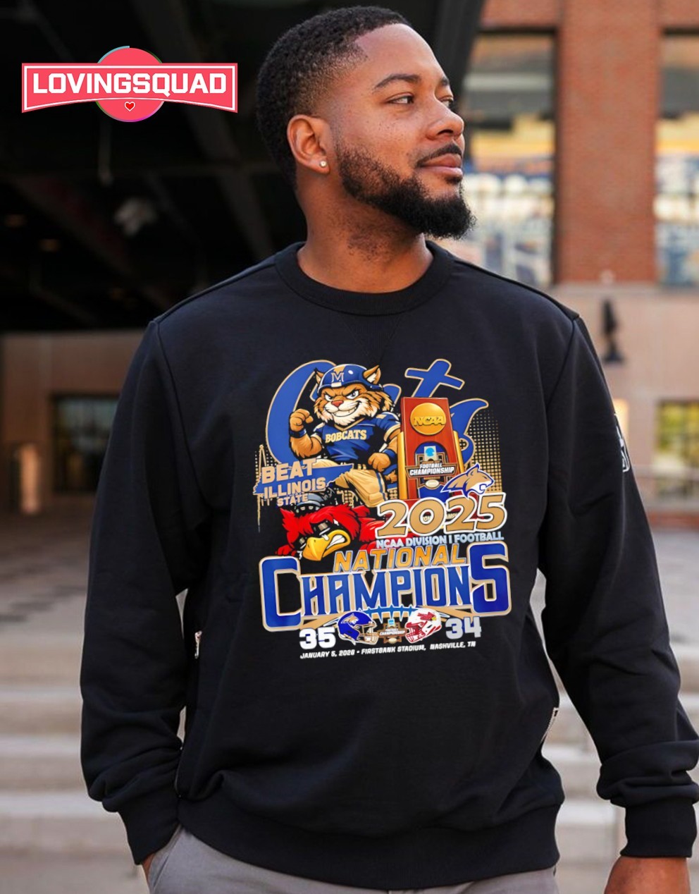 Bobcats Beat Illinois State 35-34 2025 National Champions Shirt