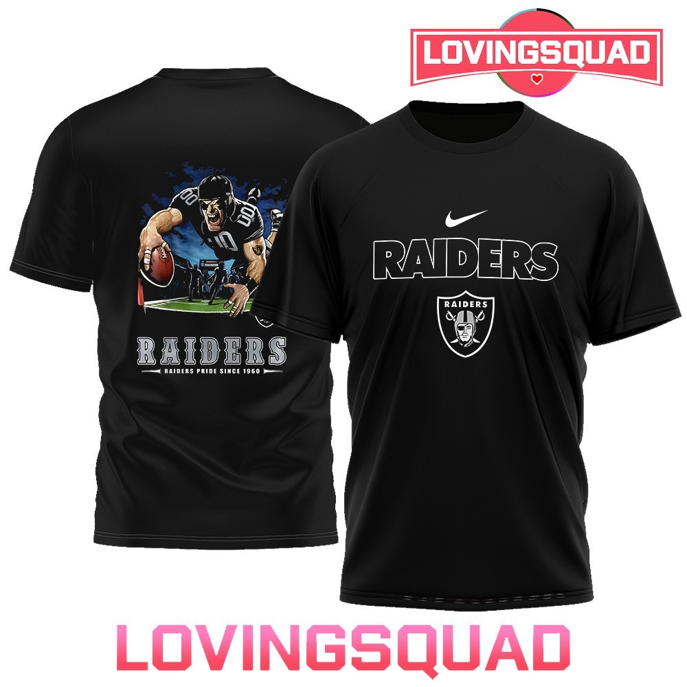 Las Vegas Raiders pride since 1960 graphic Double-Sided Graphic T